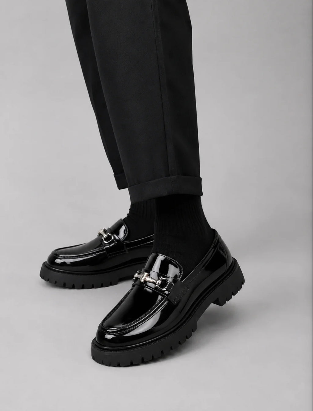 Penny loafers black
