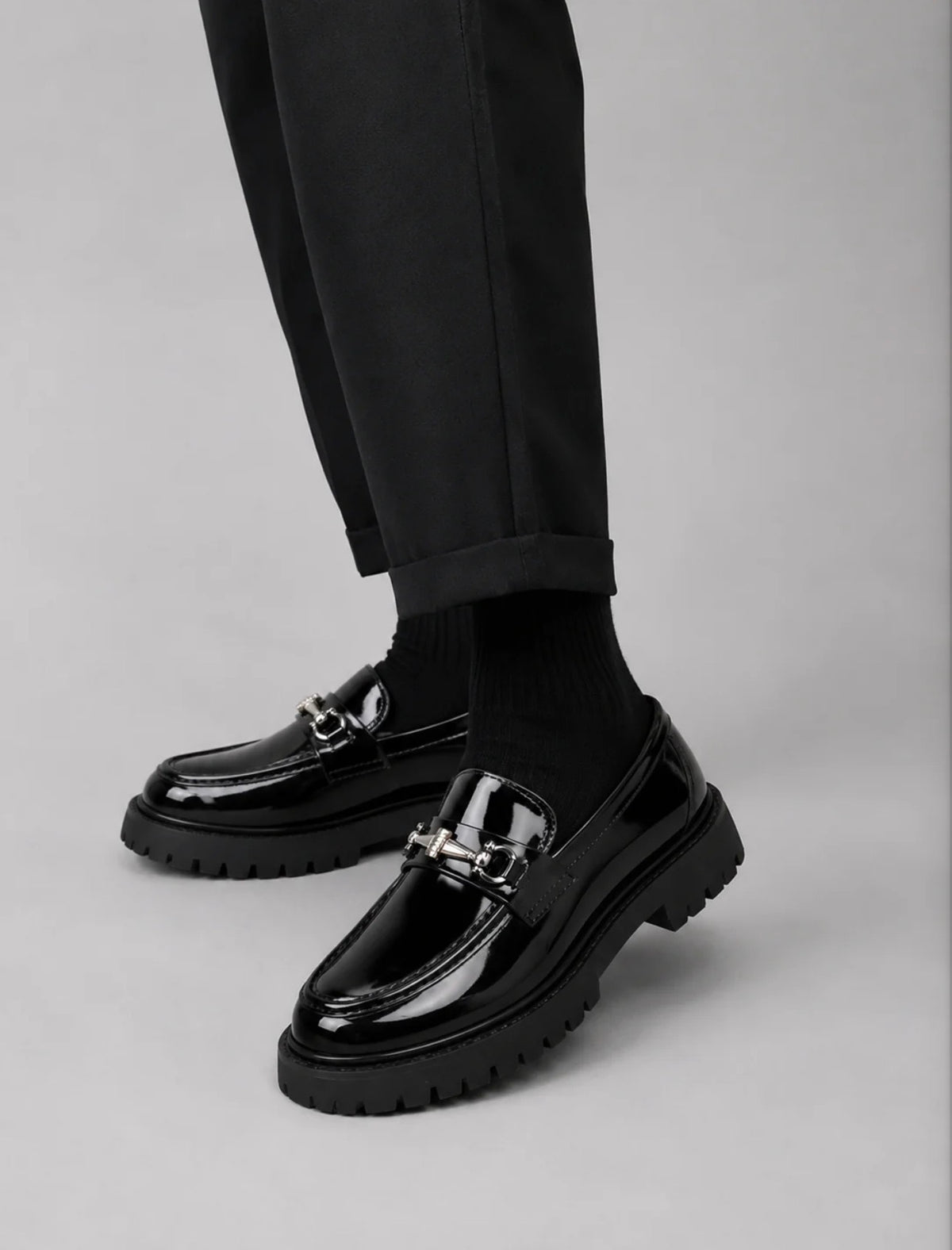 Penny loafers black
