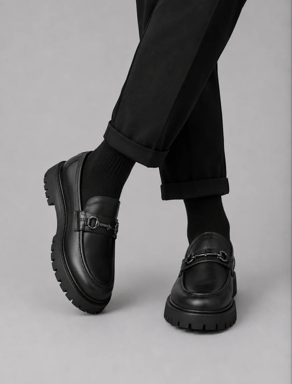 Penny loafers grey