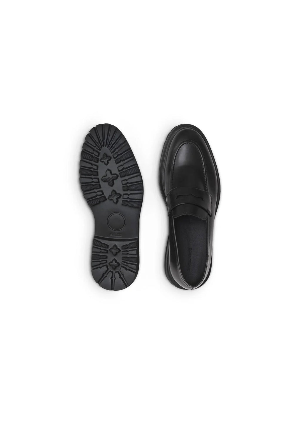 Penny loafers beige black
