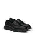 Penny loafers beige black