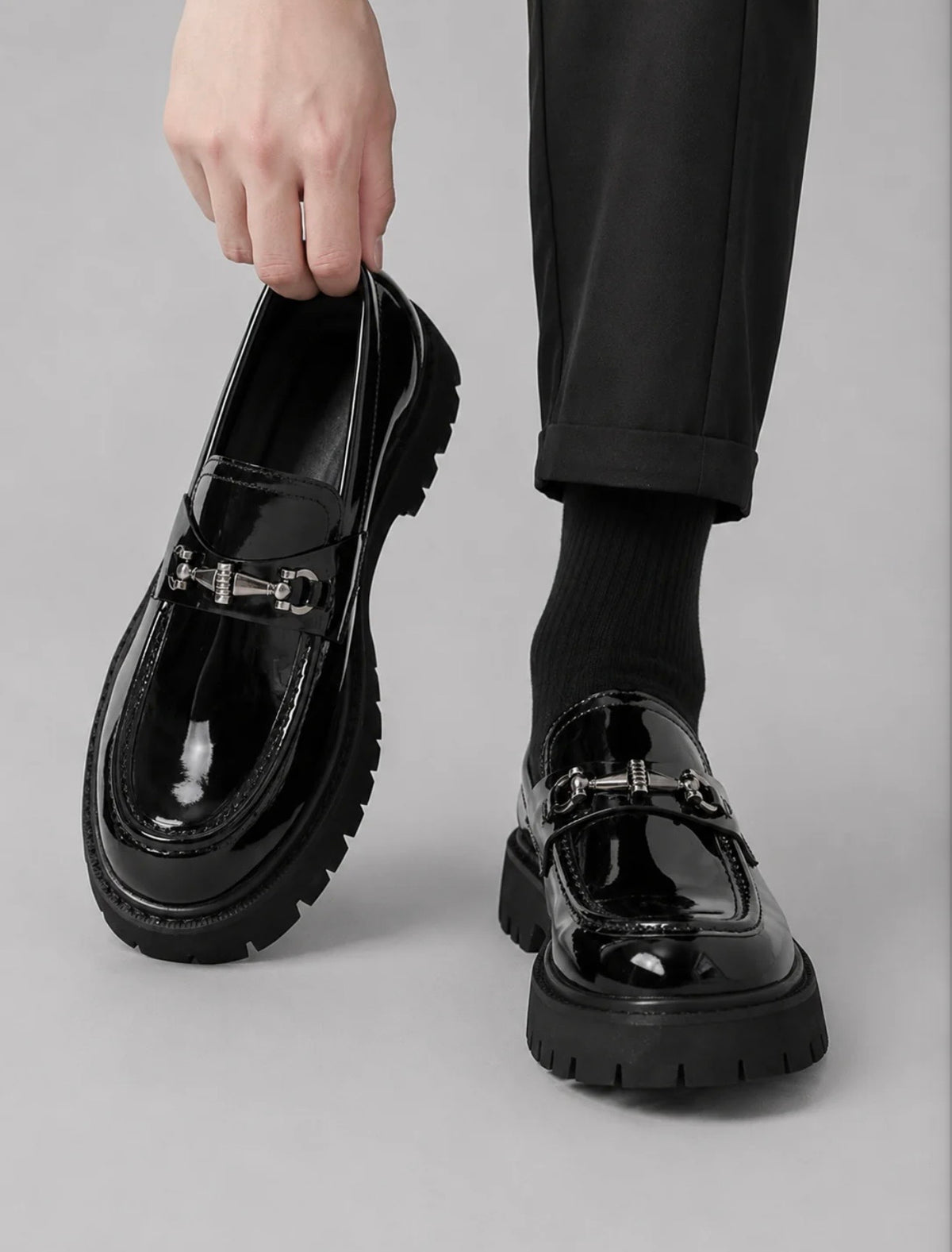 Penny loafers black
